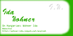 ida wohner business card